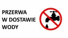 przekreślony kran z wodą, informacja o przerwie w dostawie wody