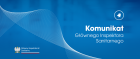 Biały napis: komunikat Głównego Inspektora Sanitarnego na niebieskim tle, logotyp GIS