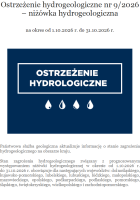 ostrzeżenie hydrologiczne